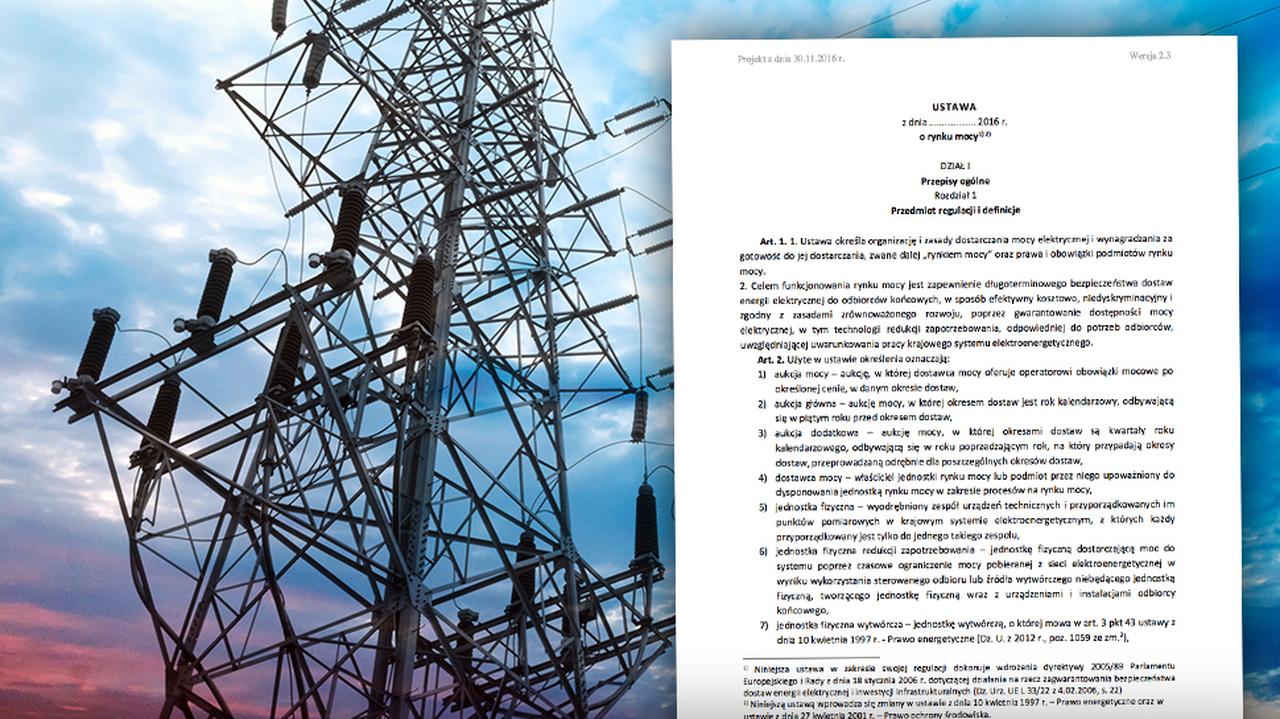 Ustawa o rynku mocy Projekt trafił do konsultacji społecznych TVN24