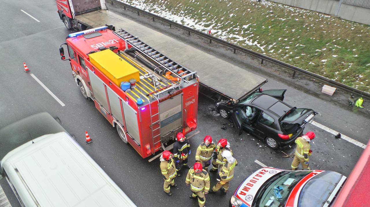 S8 Wypadek przy węźle Opacz TVN Warszawa