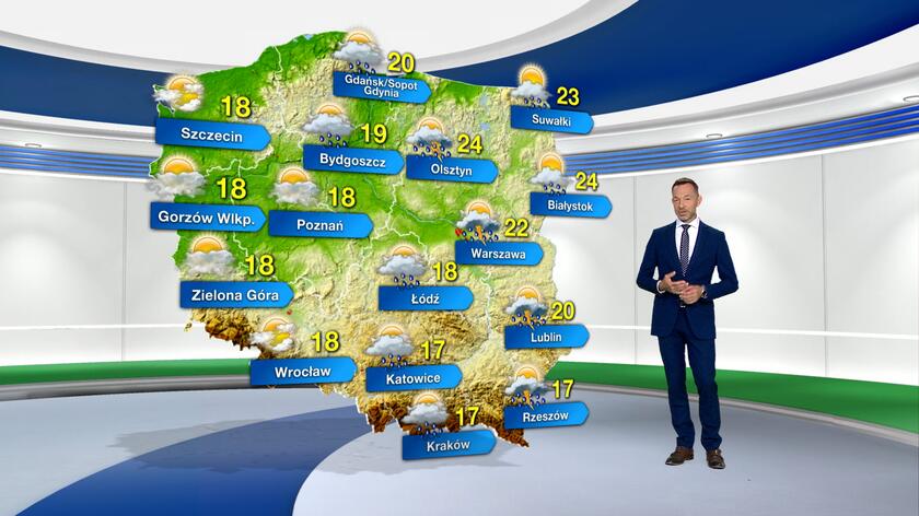 Pogoda na jutro środa 24 05 Deszczowa noc w dzień powrócą burze