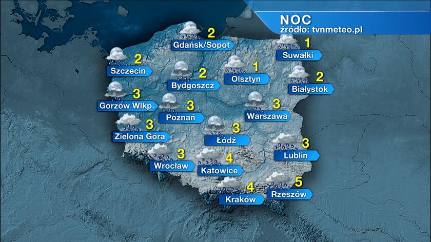 Pogoda na jutro piątek 24 11 Wietrzna noc w dzień do 6 stopni