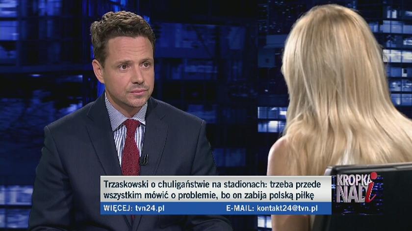 Trzaskowski o ulicy Kaczyńskiego mogłaby być TVN Warszawa