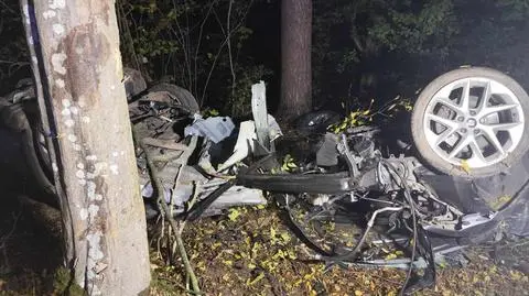 Rozpędzony wjechał do rowu i uderzył w drzewo. Zmarł na miejscu