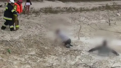 Zeszli na "plażę" przy "polskich Malediwach" i szybko się przekonali, że to był zły pomysł