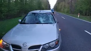 Samochód został poważnie uszkodzony