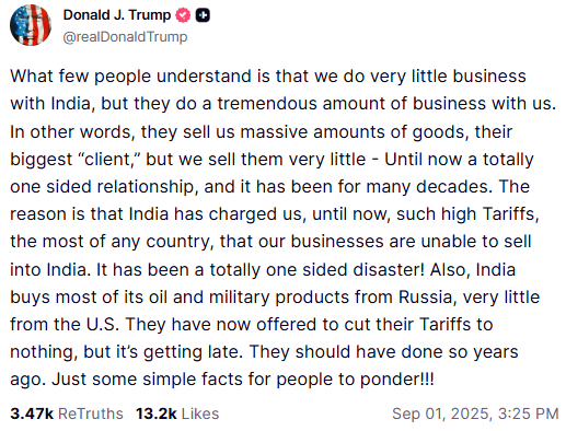 Trump o Indiach