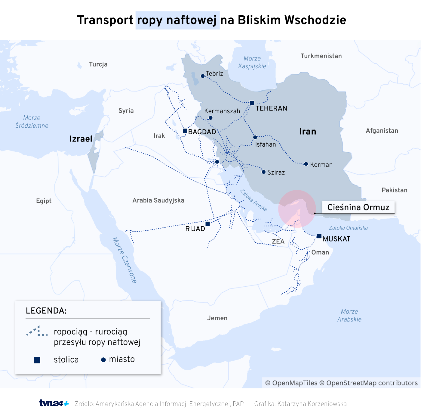 Cieśnina Ormuz i ropociąg w Iranie