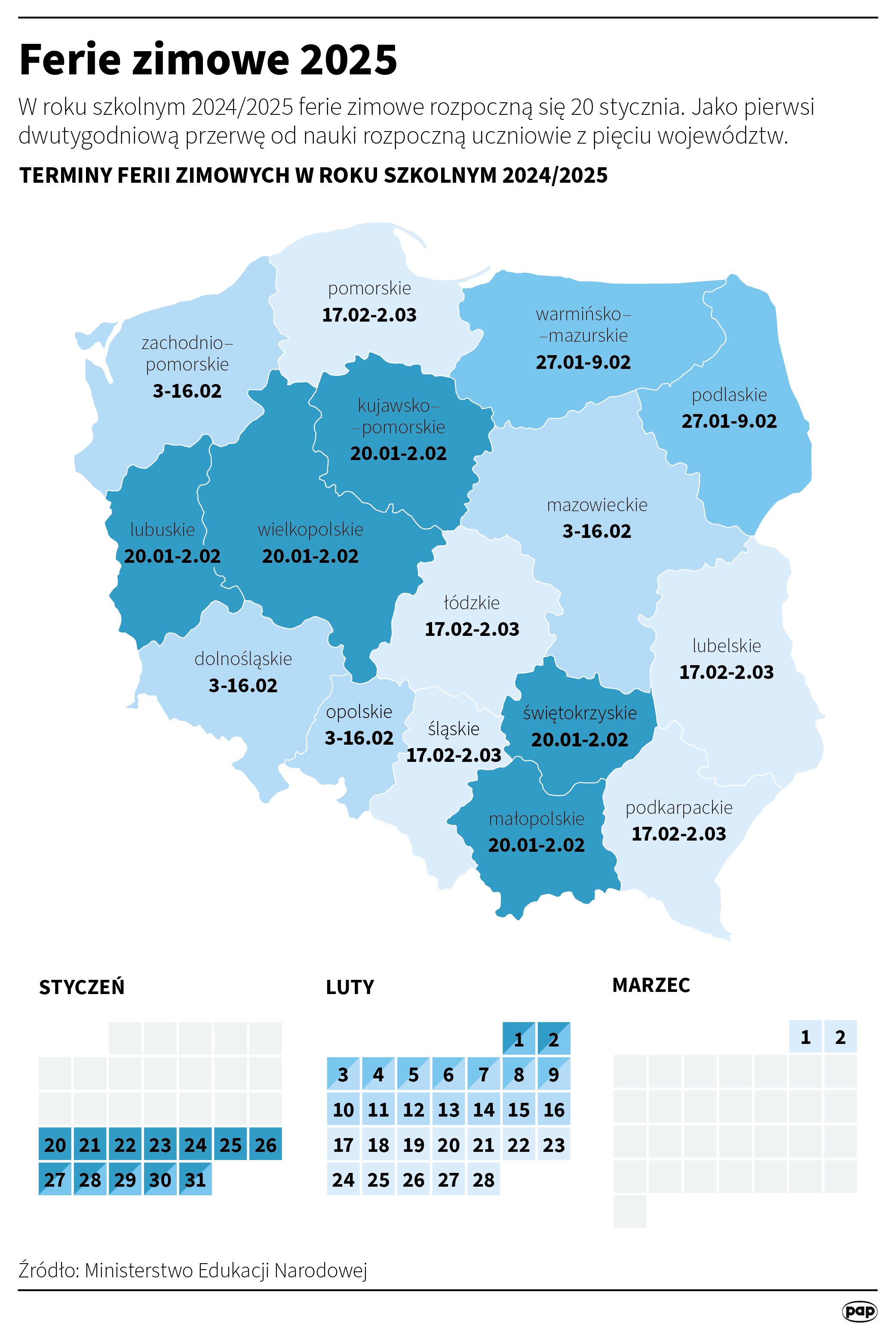 Ferie zimowe 2025