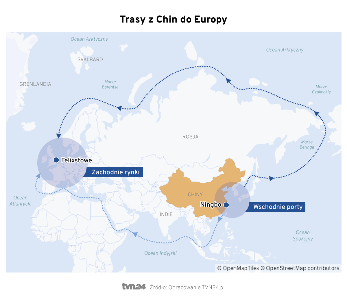 Nowy szlak z Chin do Europy 