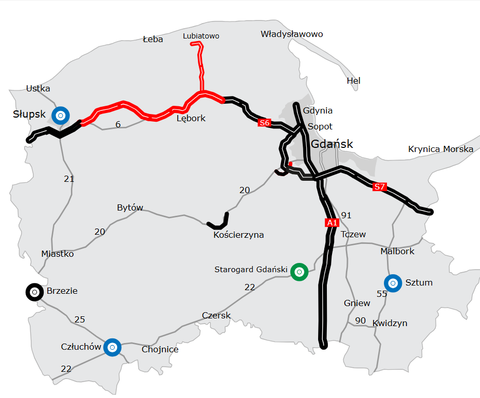 Stan dróg w województwie pomorskim