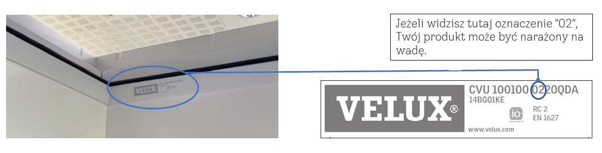 Okna Velux dotknięte awarią