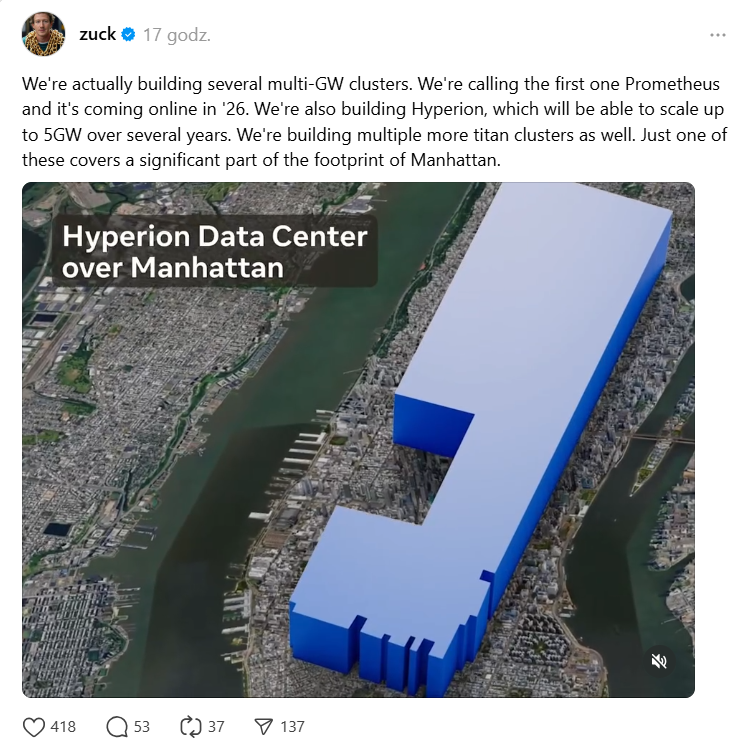 Wpis Zuckerberga