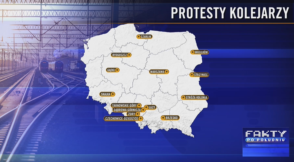 Protest kolejarzy (28 lipca 2025)