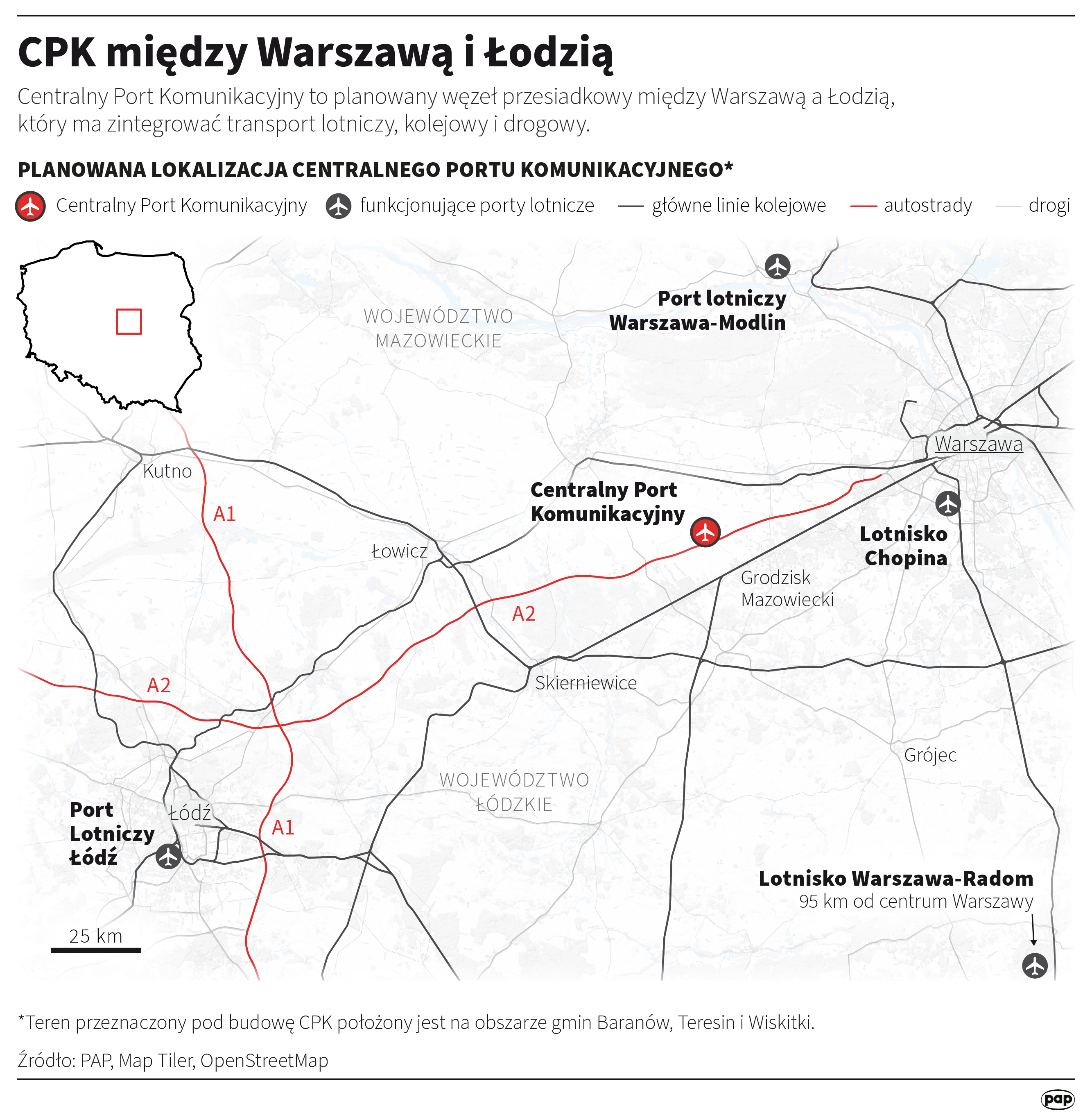 CPK między Warszawą i Łodzią