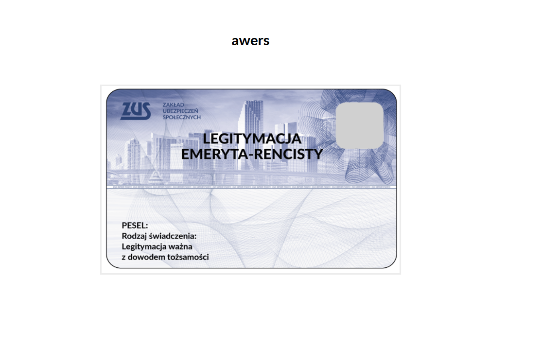 Nowa legitymacja emeryta-rencisty. Awers