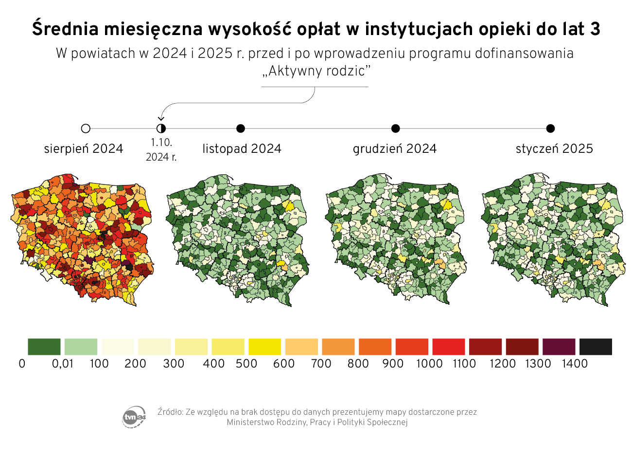 Zmiana w opłatach w instytucjach opieki dla dzieci