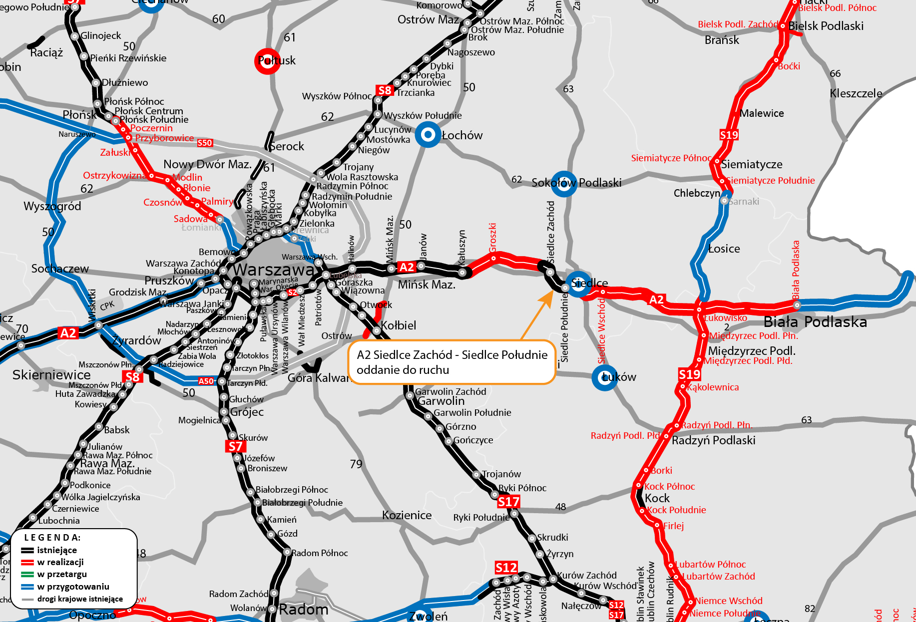 Pierwsza część autostradowej obwodnicy Siedlec