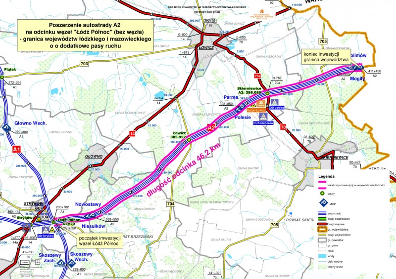 Autostrada A2 - poszerzenie