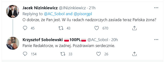 Sobolewski odpowiada na Twitterze