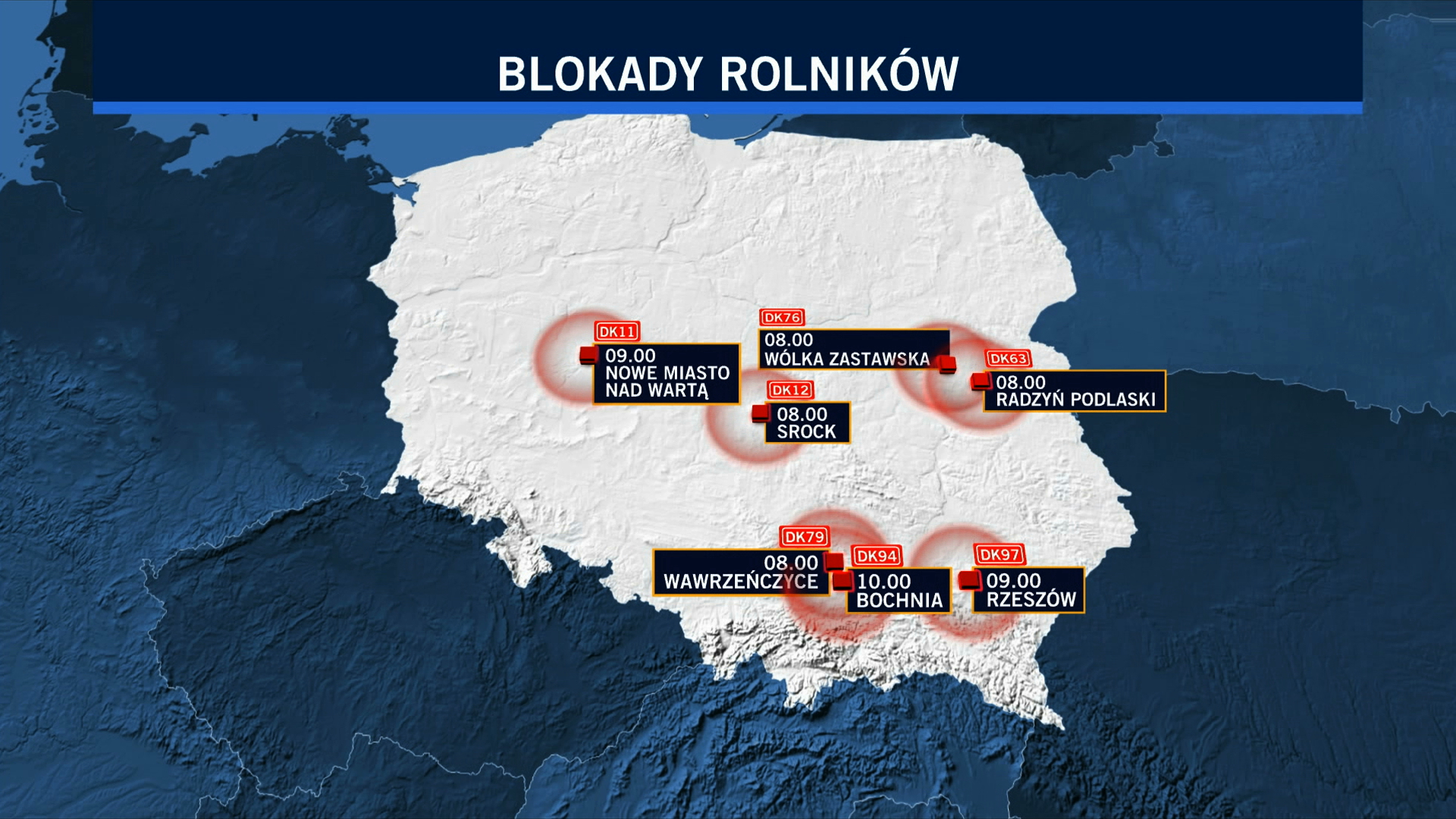 Blokady dróg. Protesty rolników - 24 sierpnia [Mapa zablokowanych dróg ...