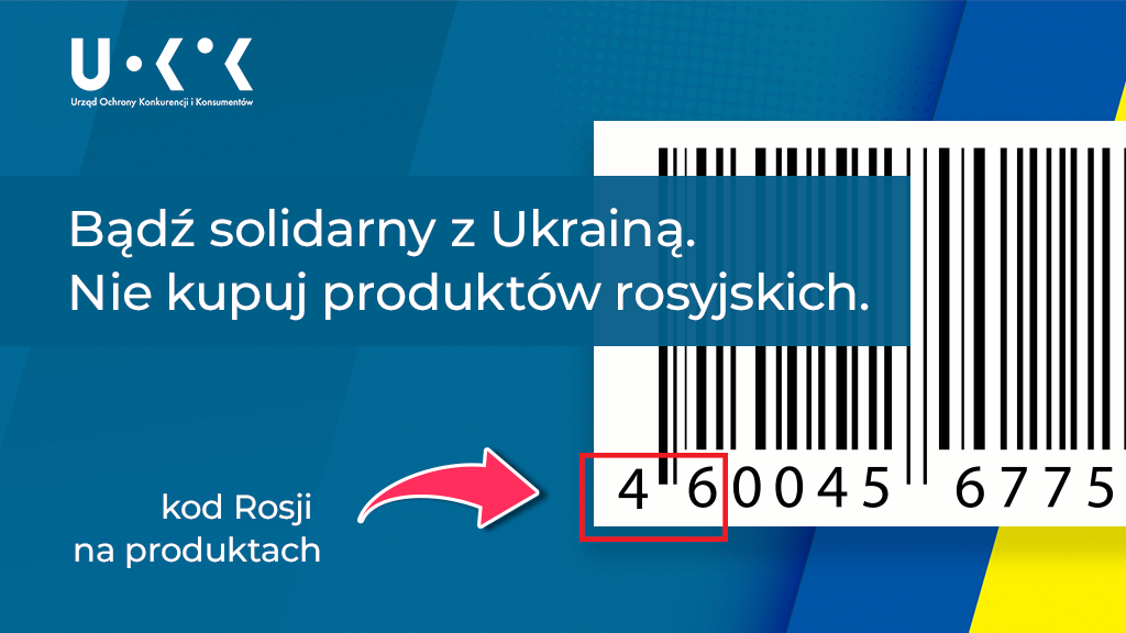 Kod kreskowy na produktach z Rosji