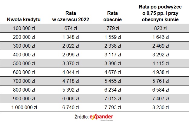 Wpływ decyzji SNB na raty kredytów we frankach