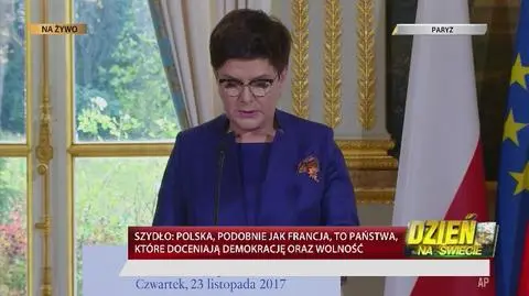 Beata Szydło w Paryżu o pracownikach delegowanych