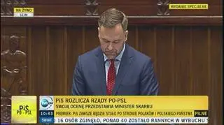 Całe wystąpienie ministra skarbu