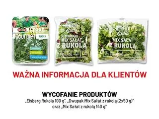 Wycofane produkty z rukolą ze sklepu Lidl