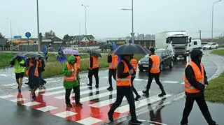 Protest kolejarzy w Czarlinie