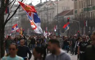 Protest in the capital of Serbia