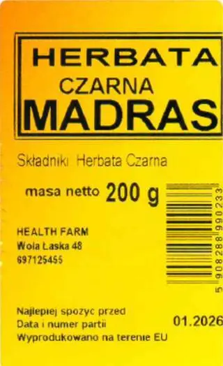 Herbata liściasta wycofana