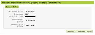 Informacje można wydrukować albo zapisać na dysku 