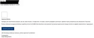 Wiadomość od oszustów