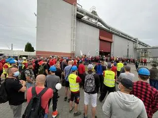 Zdjęcie ze strajku ostrzegawczego