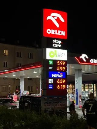 Ceny na stacji Orlenu w Warszawie 21 września 2023 r.