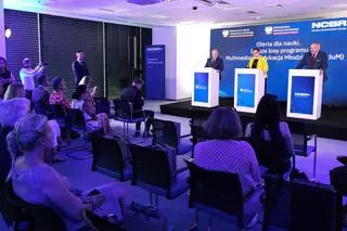 Konferencja w NCBR: Katarzyna Lubnauer, Marek Gzik, Jerzy Małachowski