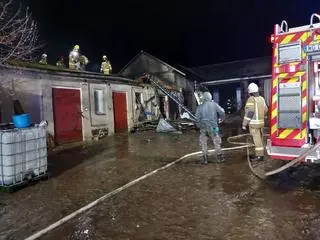 Pożar w gospodarstwie rolnym