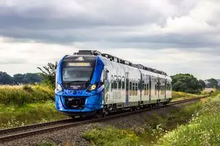 Pociąg Newag, zaprezentowany na stronie firmy