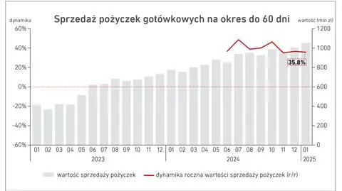 Duży wzrost liczby "chwilówek". Najnowsze dane