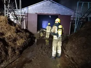 Pożar w gospodarstwie rolnym