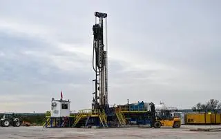 Teren budowy szybu Retków KGHM