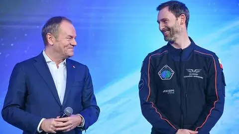 Donald Tusk ze Sławoszem Uznańskim-Wiśniewskim