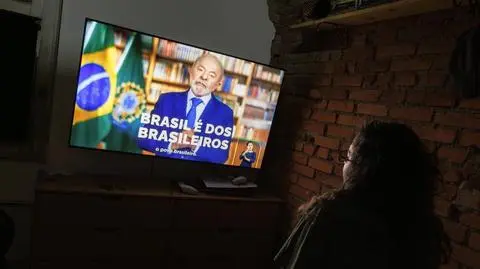 Luiz Inácio Lula da Silva podczas wystąpienia telewizyjnego
