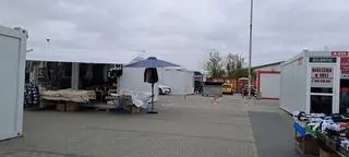 Tymczasowe miasteczko przy ul. Marywilskiej