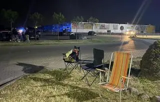 Noc przed losowaniem kontenerów przy Marywilskiej