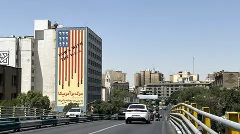 Teheran, Iran - antyamerykański mural