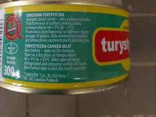 Ostrzeżenie przed spożyciem konserwy mięsnej 