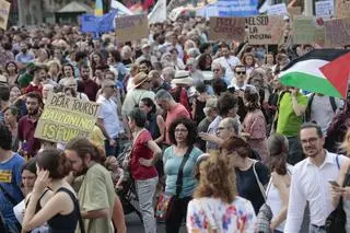Protest w Barcelonie (zdjęcie z lipca)