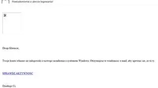 Wiadomość od przestępców