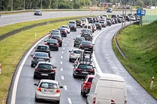 Zakorkowana autostrada A1.